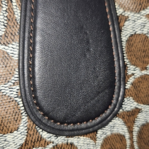 NWT COACH TAXI ZIP TOP TOTE IN SIGNATURE COATED CANVAS WOMEN BAG BROWN - Picture 13 of 14